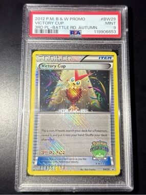 Victory Cup Promo Victini 3rd Place PSA 9 Battle Road B&W 29 set Stamped Holo